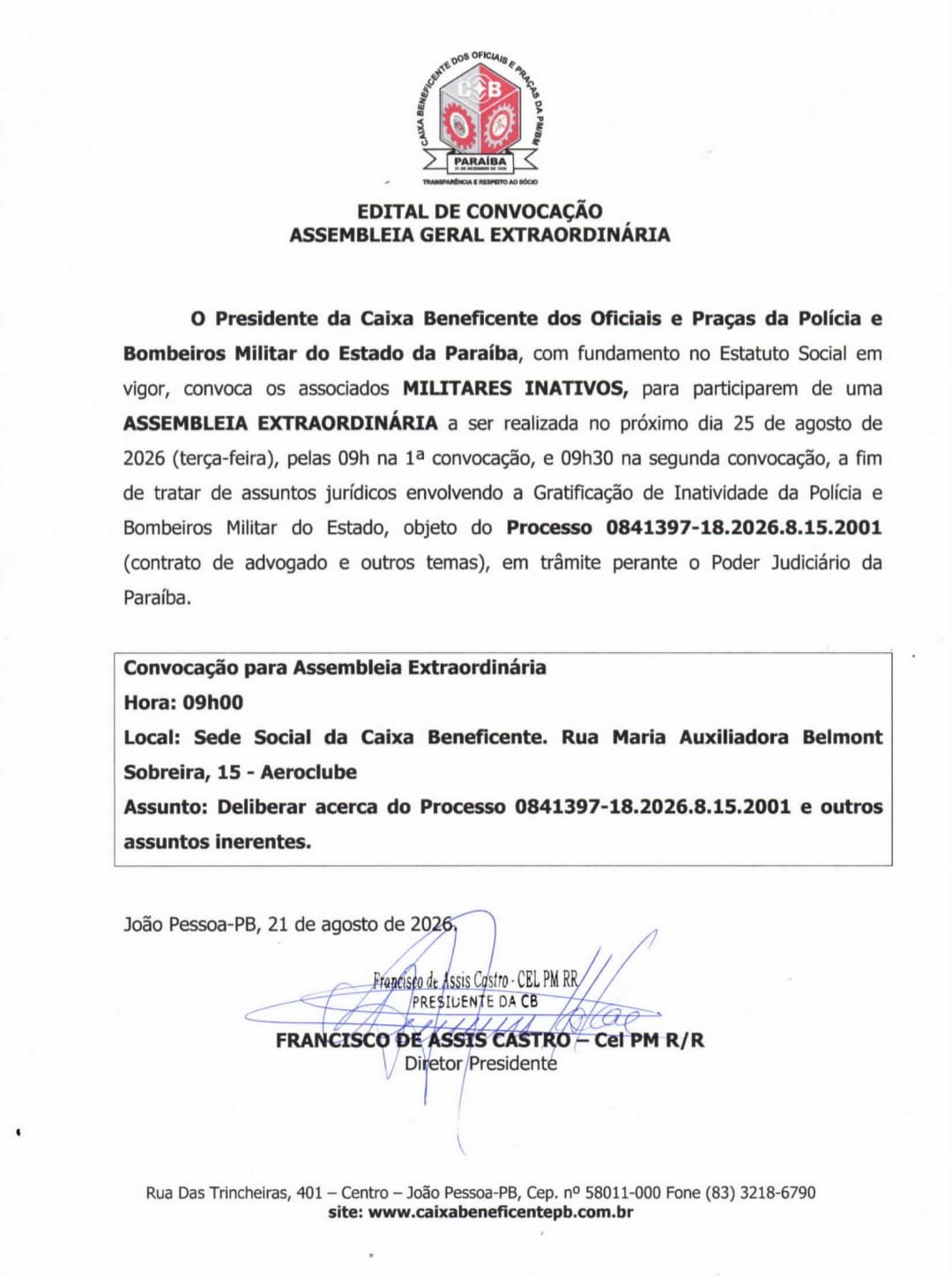 Edital de Convocação
